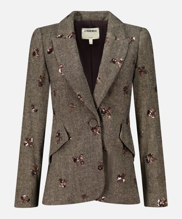 Chamberlain Sequin Flower Blazer