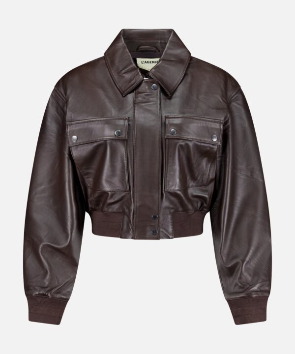 Clotilde Leather Bomber Jacket