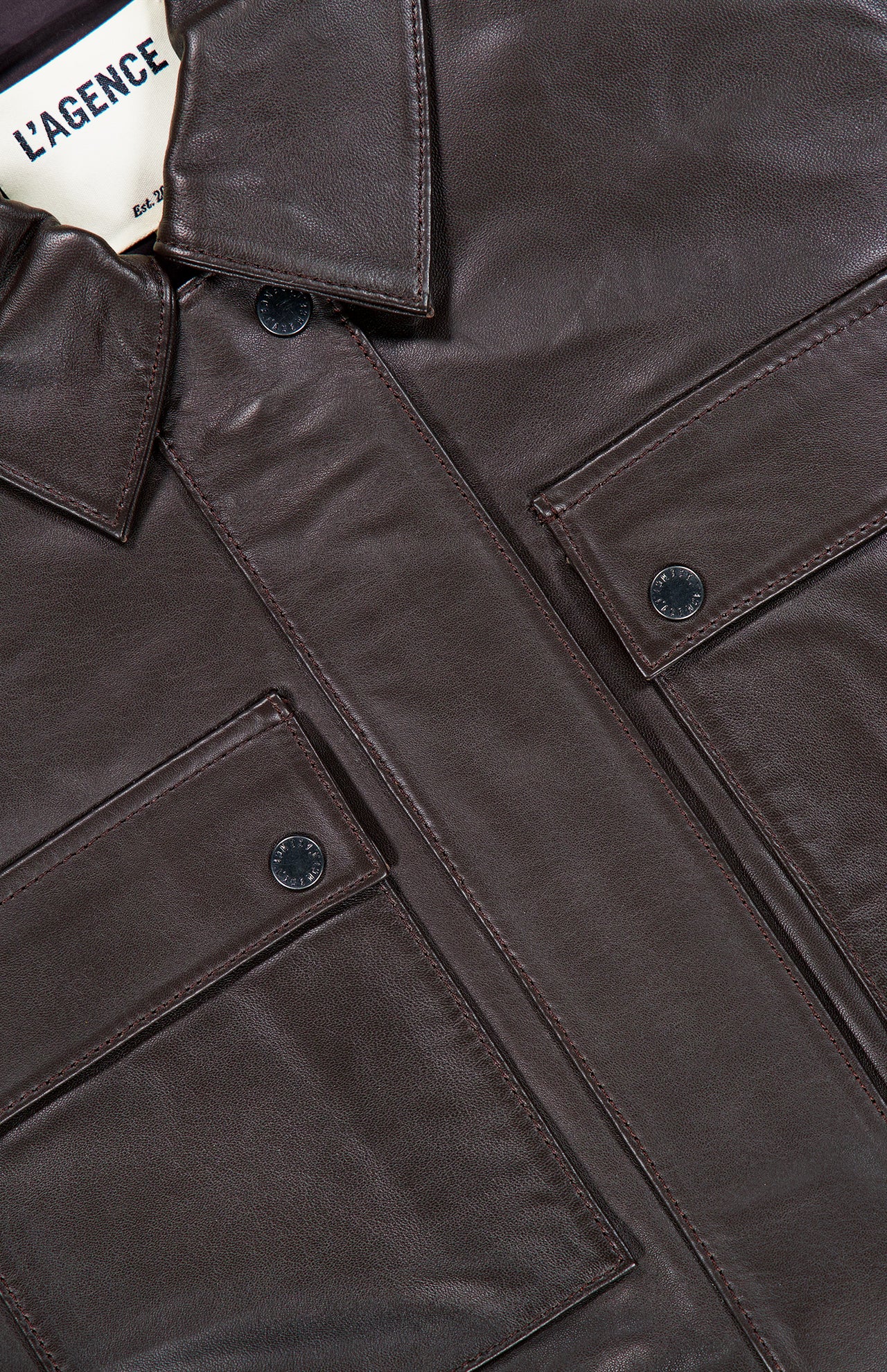 Clotilde Leather Bomber Jacket - Image 2