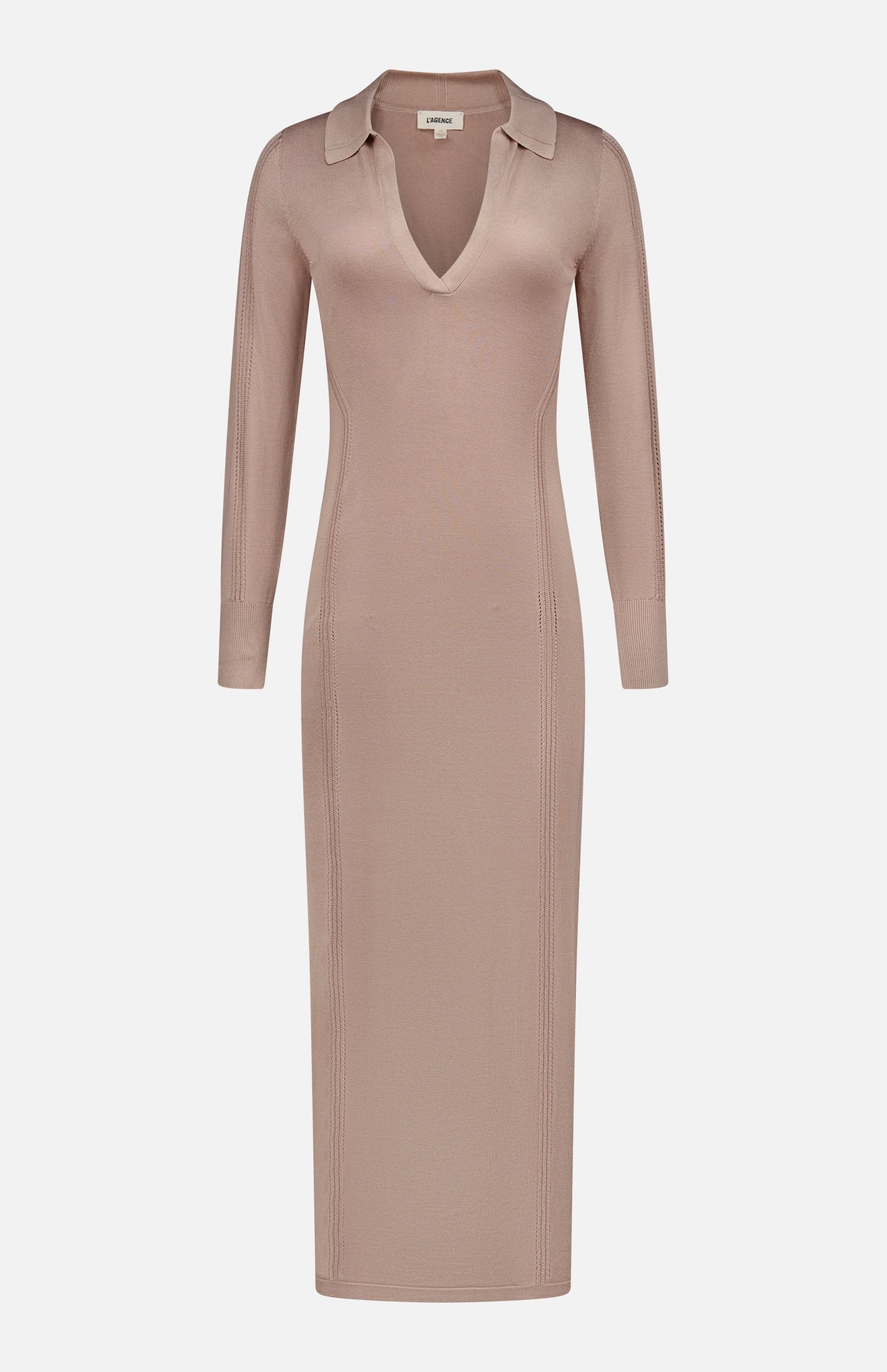 Delma Collared Knit Maxi Dress