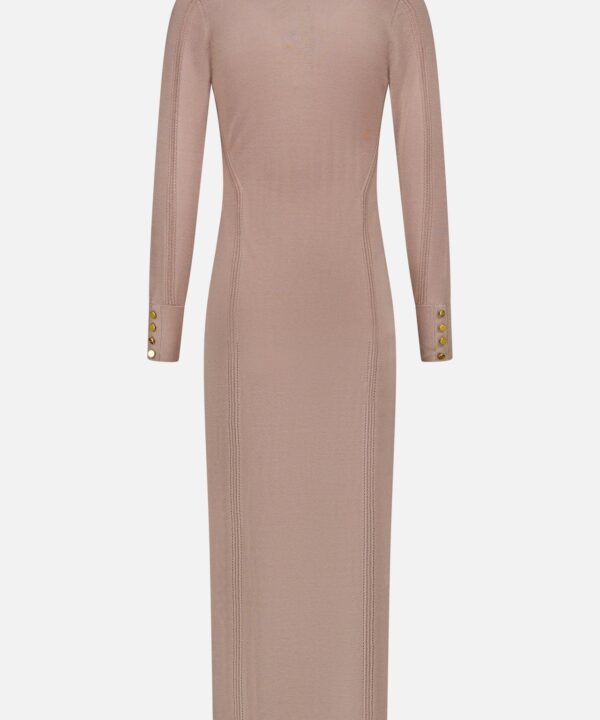 Delma Collared Knit Maxi Dress - Image 3