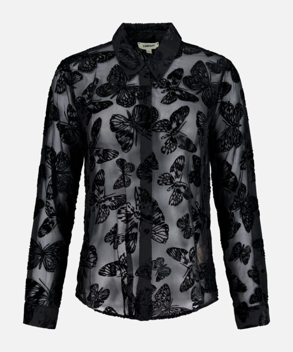 Laurent Button Up Butterfly Blouse