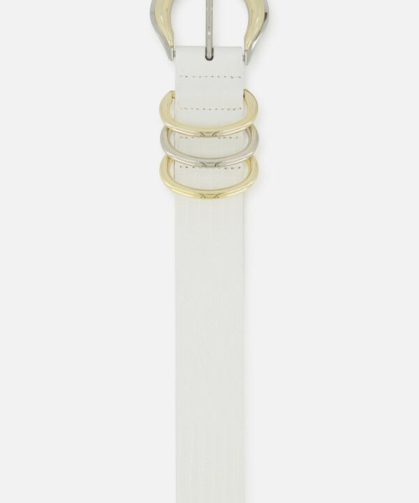 Alternative view of Tobar Lizard Embossed Leather Belt