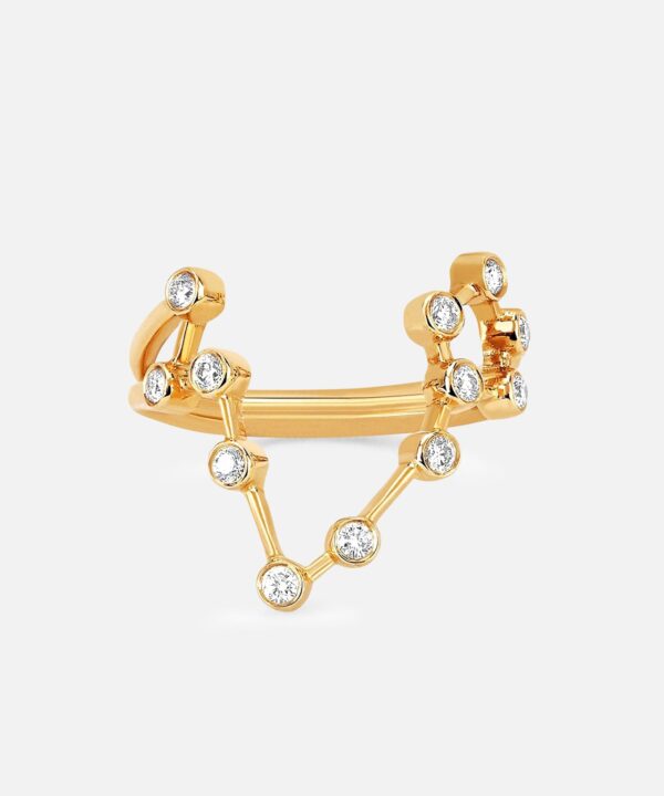 Pisces Diamond Constellation Ring