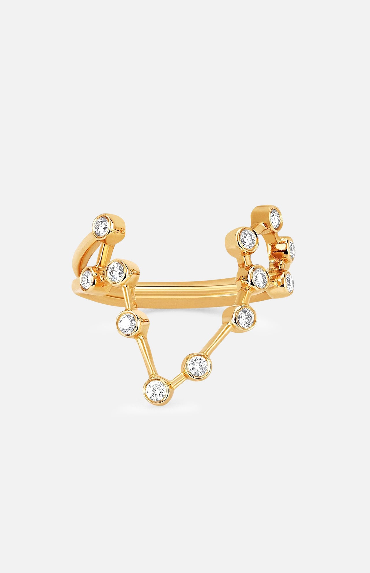 Pisces Diamond Constellation Ring