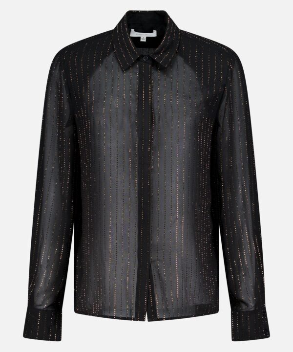 Lune Sheer Sparkle Stripe Blouse