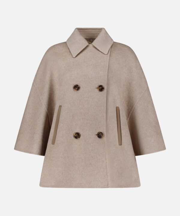 Cashmere Button Sleeve Cape Jacket