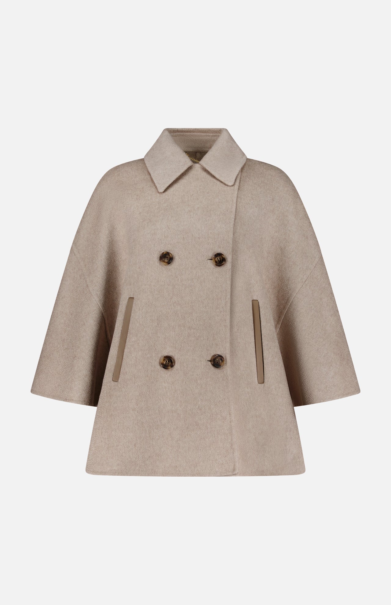 Cashmere Button Sleeve Cape Jacket