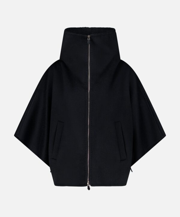 Cashmere Zip Sleeve Short Coat