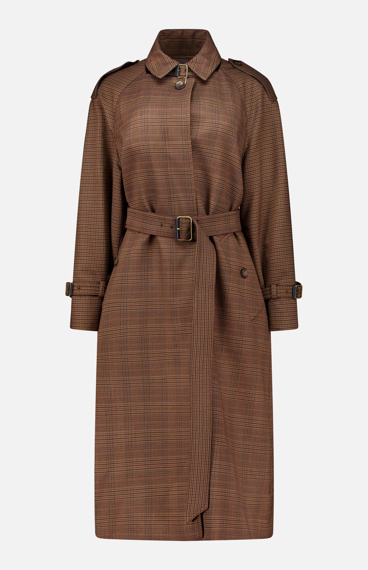 Long Plaid Overcoat