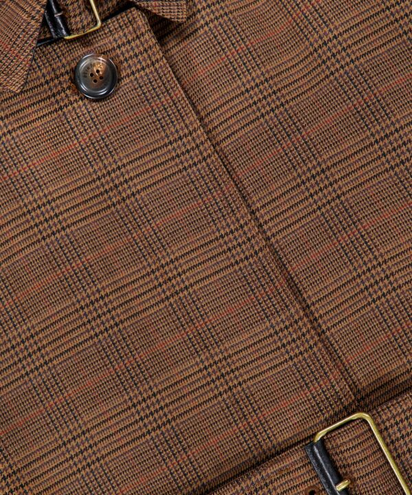 Alternative view of Long Plaid Overcoat