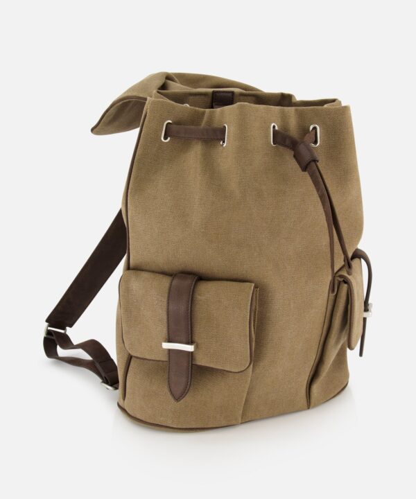 Orciani Safari Leather Trim Backpack - Image 3