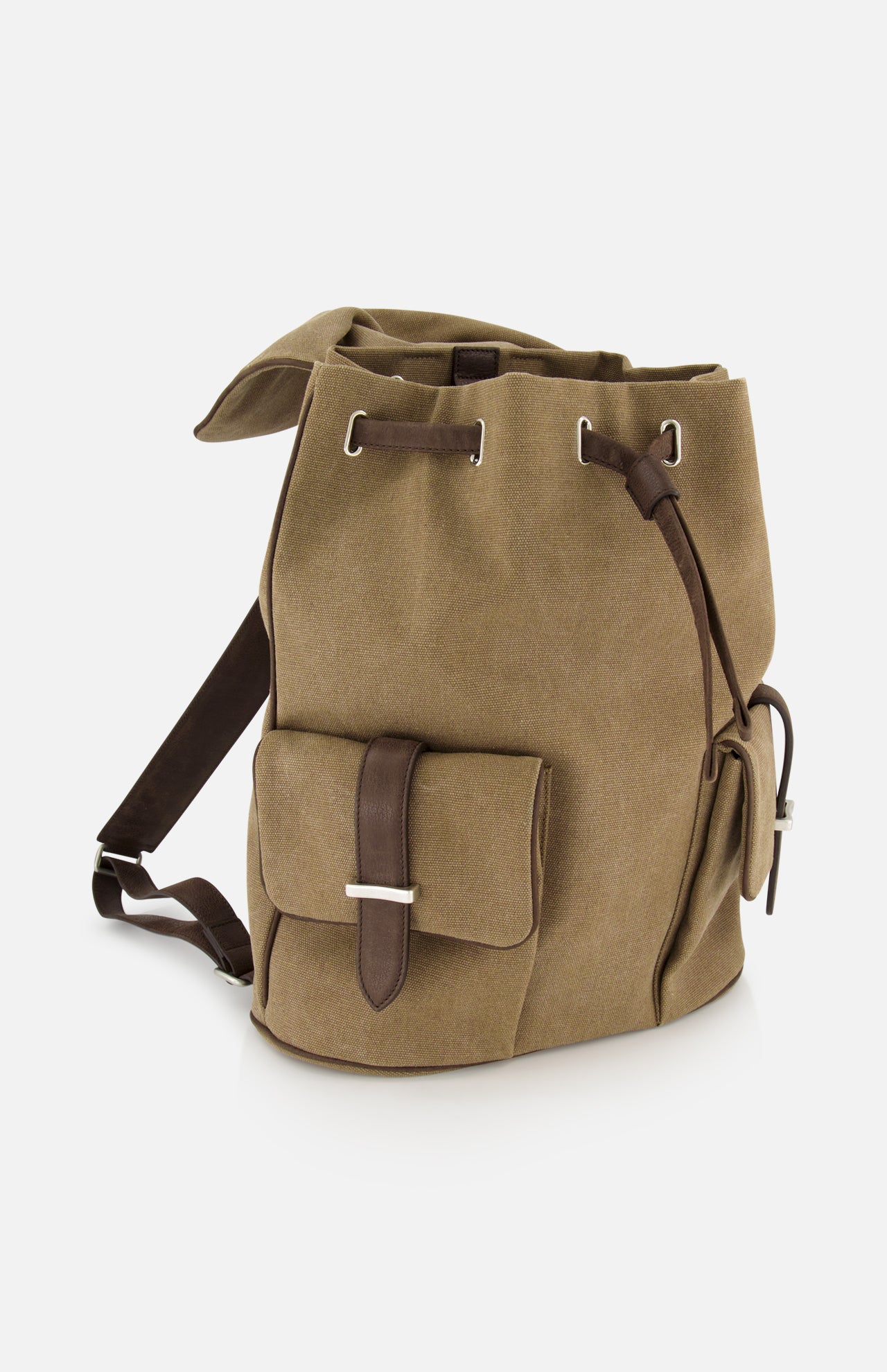 Orciani Safari Leather Trim Backpack - Image 3