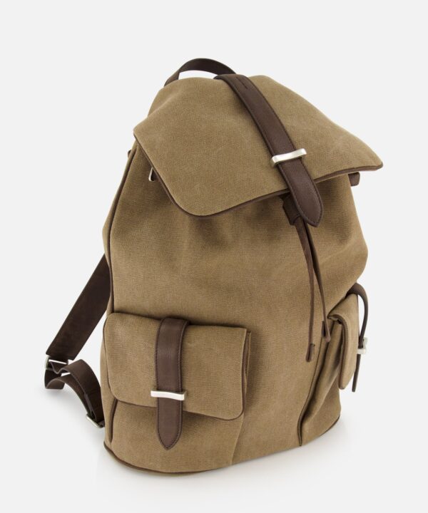 Alternative view of Orciani Safari Leather Trim Backpack