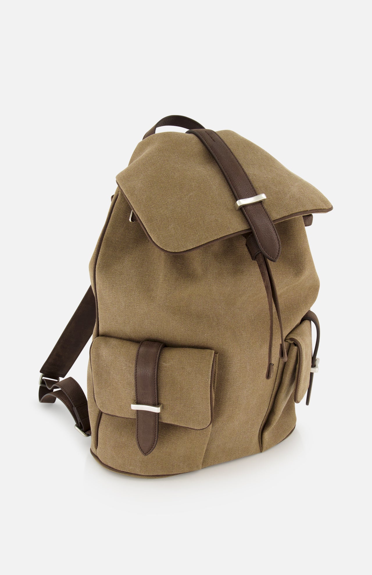 Orciani Safari Leather Trim Backpack - Image 2