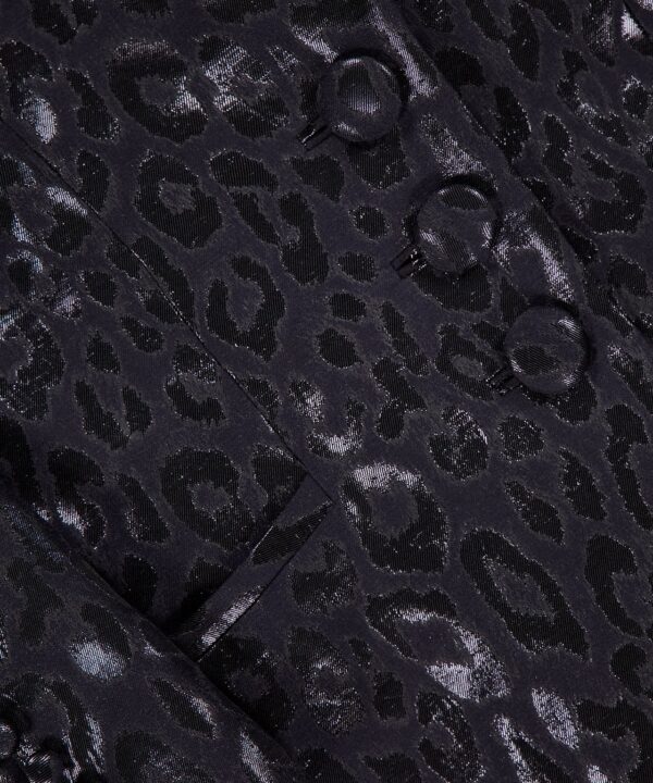 Lurex Jacquard Leopard Print Jacket - Image 3