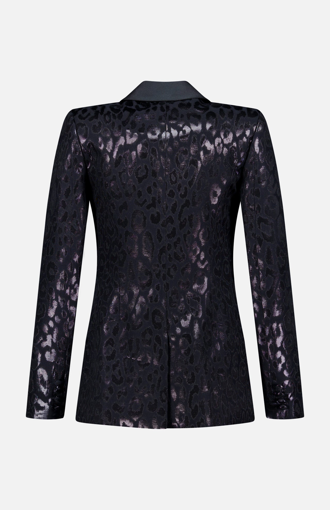 Lurex Jacquard Leopard Print Jacket - Image 4