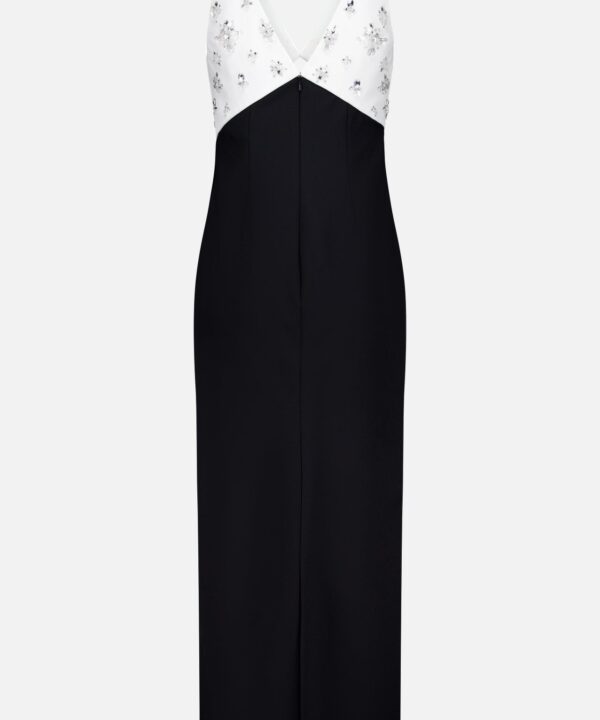 Crystal Embroidered Crepe Gown - Image 3