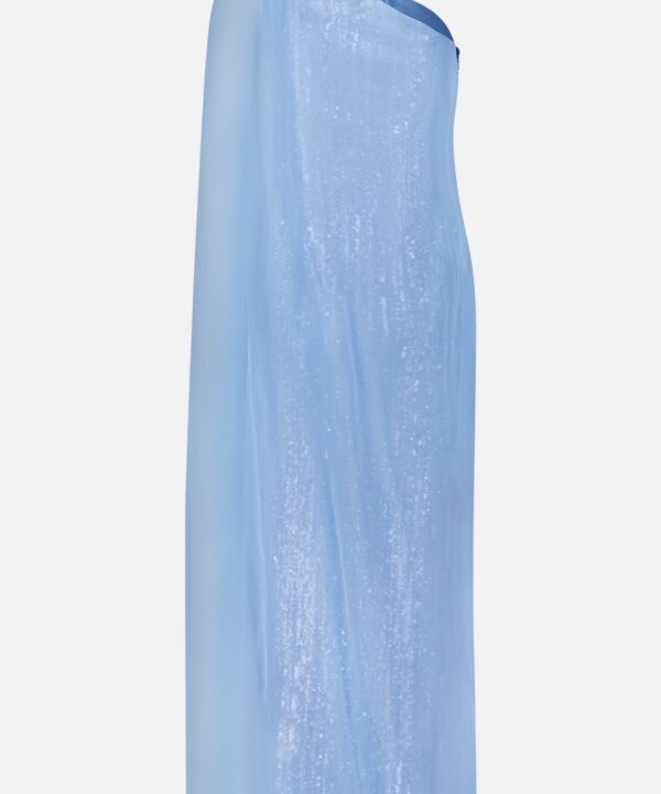 Chiffon Overlay Sequin Gown - Image 3
