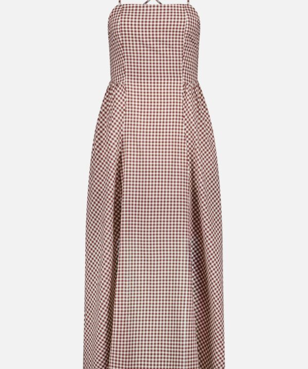 Callie Open Back Gingham Dress