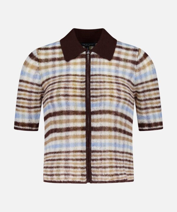Leva Short Sleeve Zip Polo Sweater