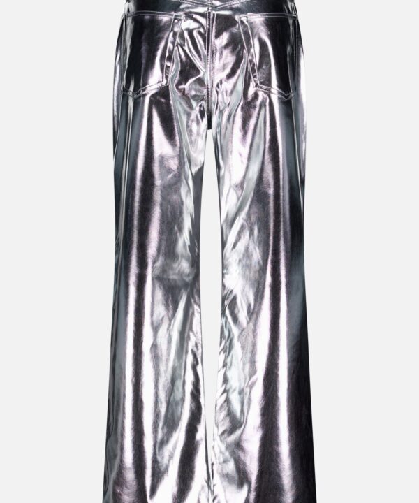 Logan Faux Leather Wide Leg Pant - Image 5