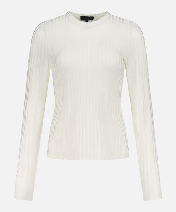 Natalia Long Sleeve Ribbed Shirt