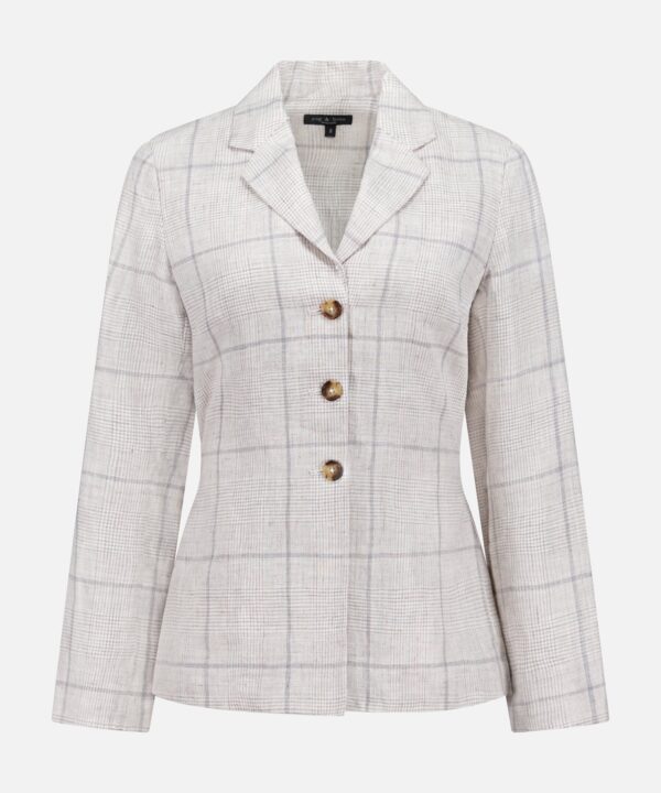 Chappell Plaid Linen Blazer