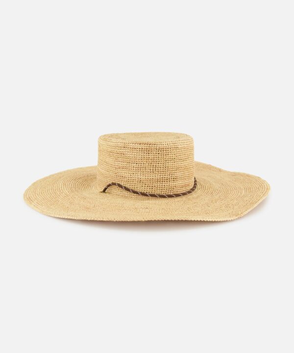 Alternative view of Frankie Paracord Boater Hat