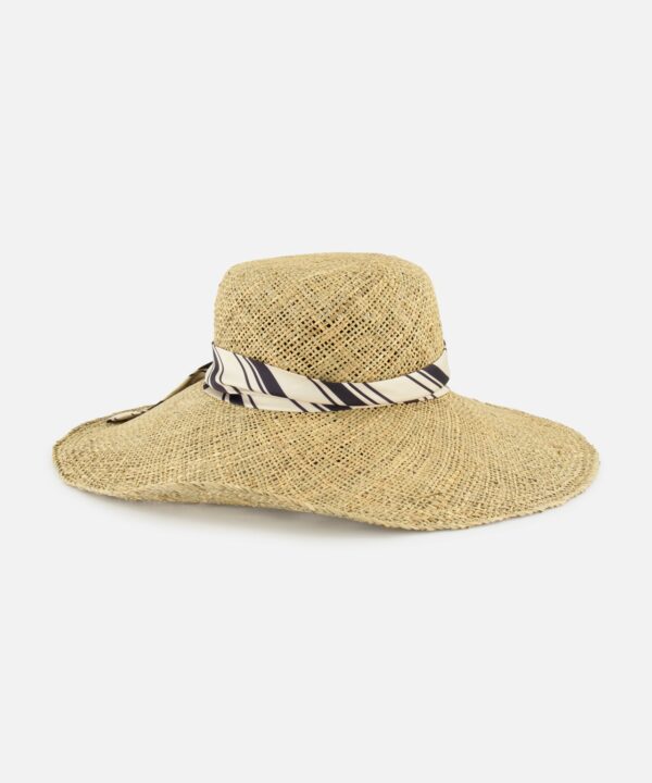 Alternative view of Garden Seagrass Hat with Scarf
