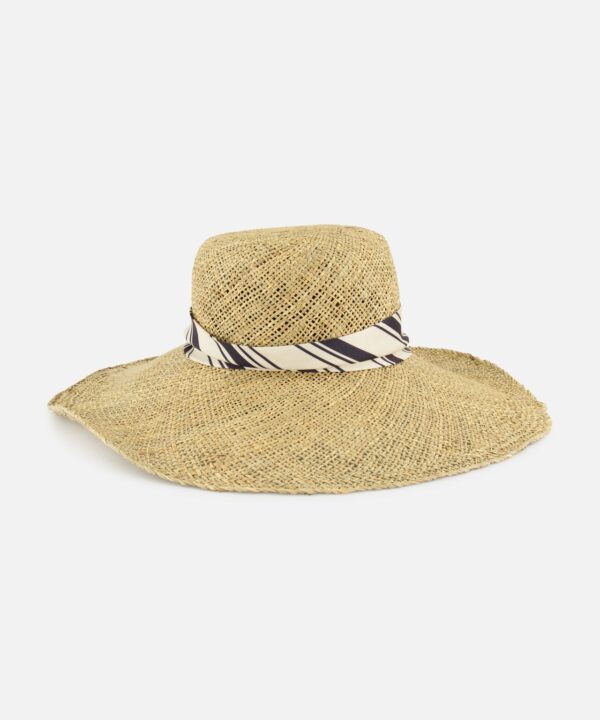 Garden Seagrass Hat with Scarf
