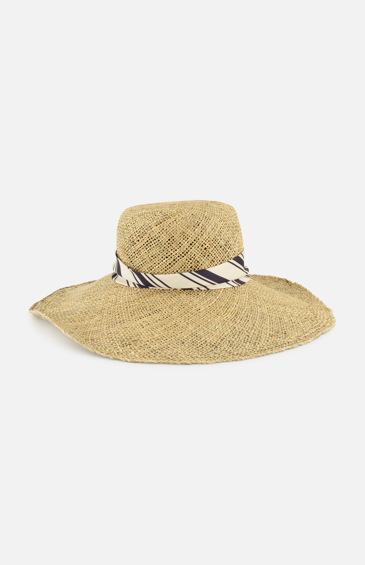 Garden Seagrass Hat with Scarf