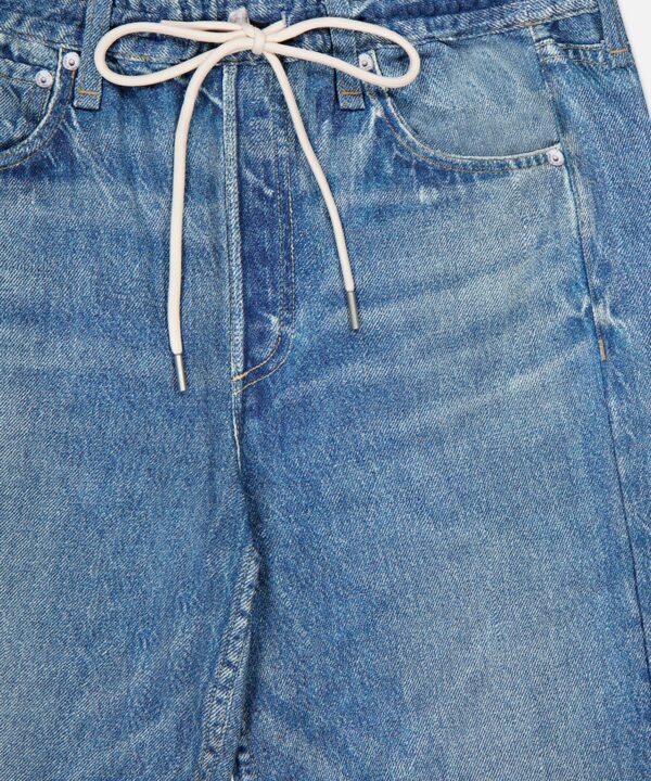 Miramar Terry Drawstring Wide Leg Pant in Ellis - Image 3