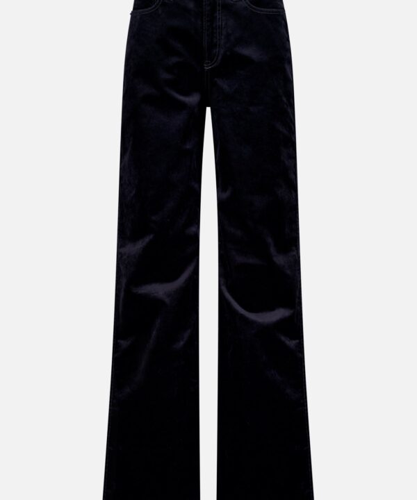 Cotton Flocked Denim Pants