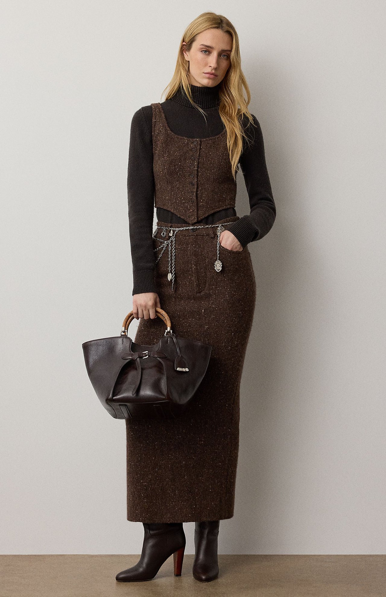 Cashmere Turtleneck Long Sleeve Sweater - Image 4