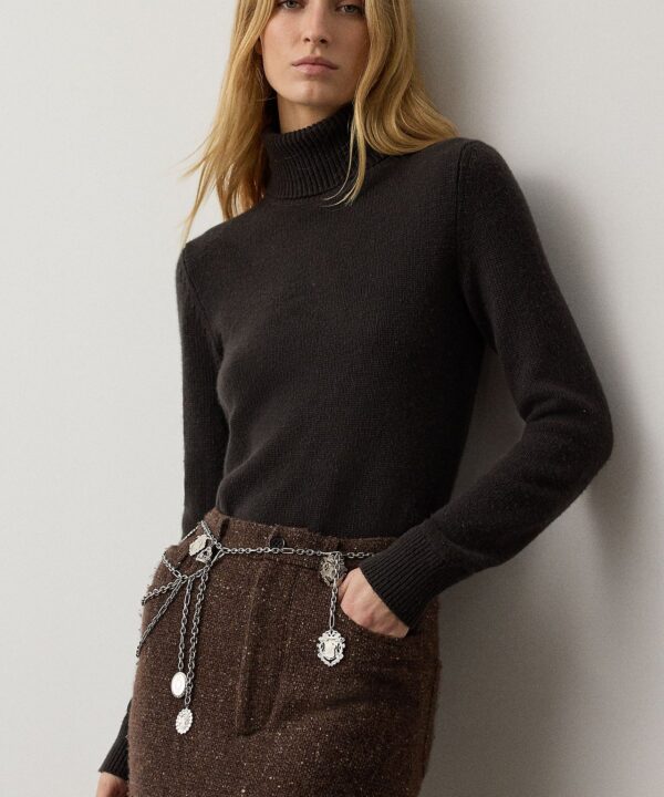 Cashmere Turtleneck Long Sleeve Sweater - Image 5