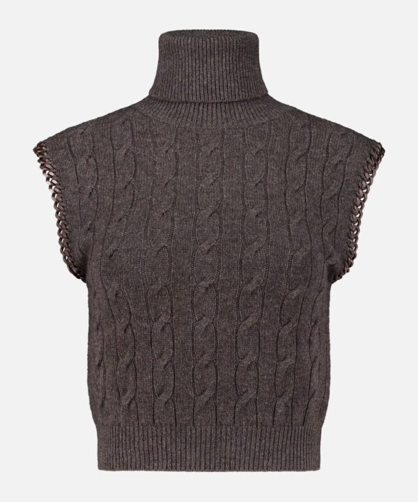 Cashmere Turtleneck Sleeveless Sweater