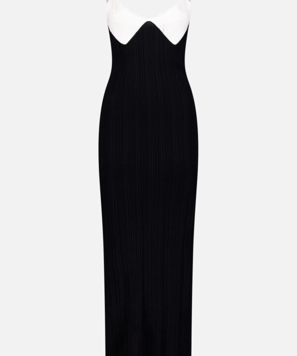 Amber Contrast Knit Maxi Dress