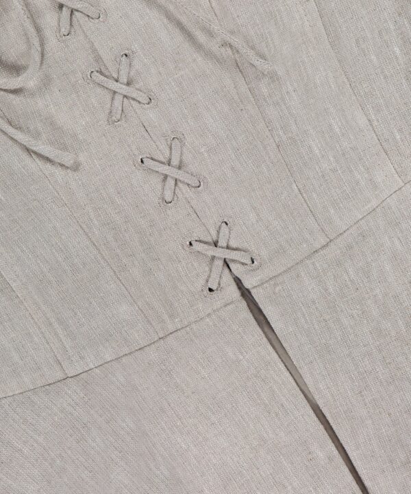 Alternative view of Catalan Lace Front Linen Top