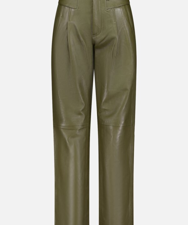Justine Straight Leg Leather Pant