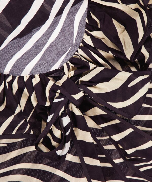 Alternative view of Aubrey Zebra Print Ruffle Top