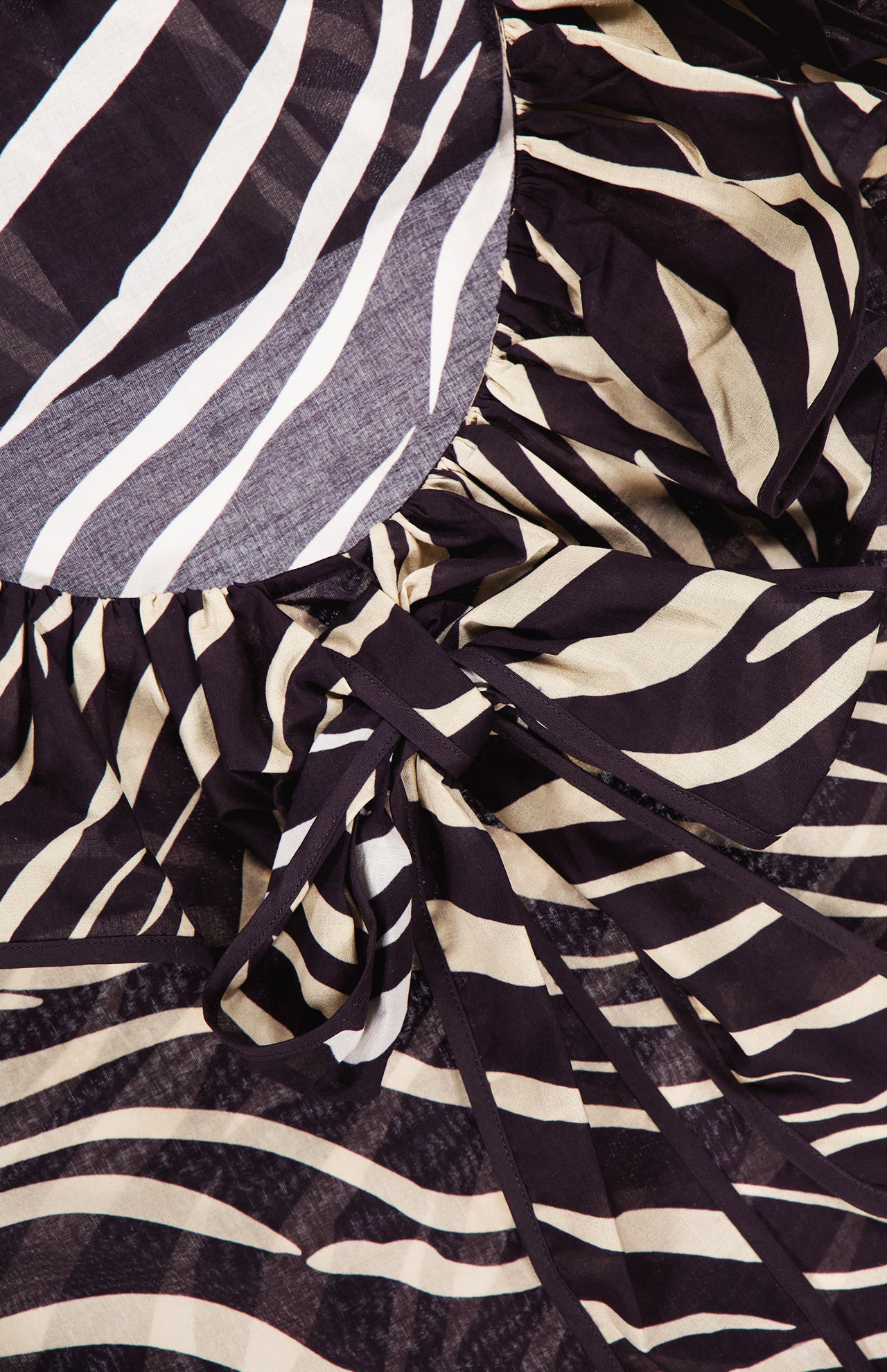 Aubrey Zebra Print Ruffle Top - Image 2