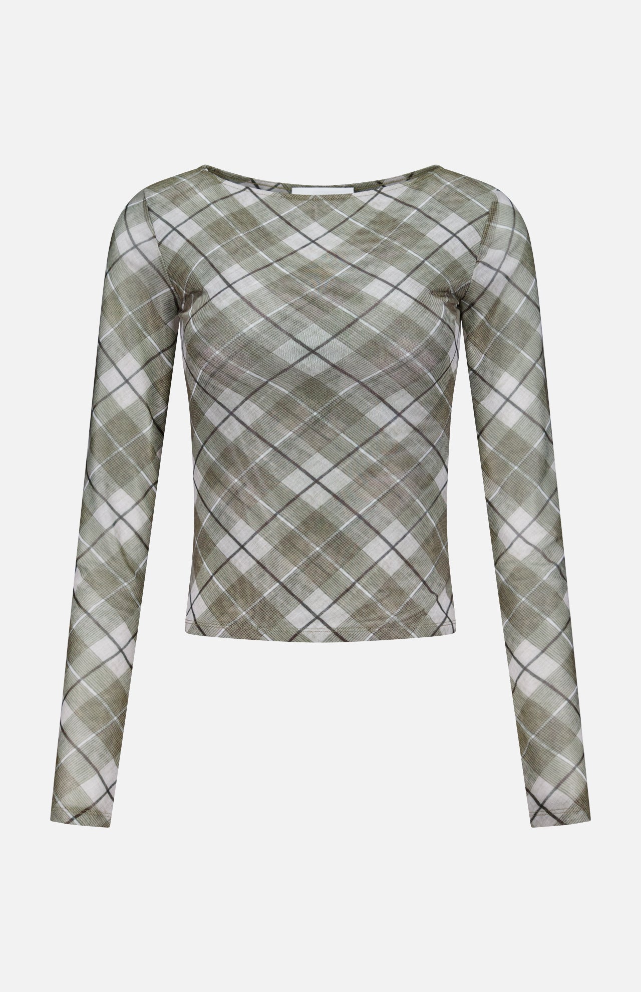 Flume Mesh Plaid Top
