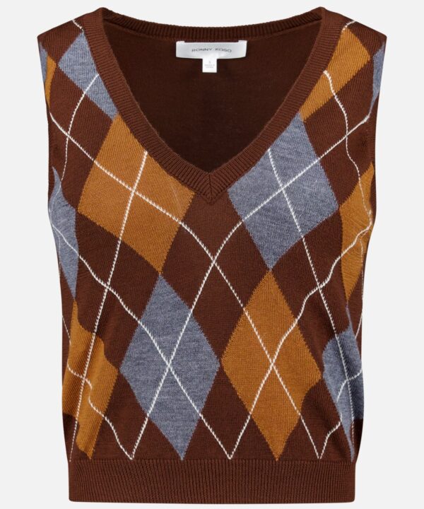 Gabriel Argyle Knit Vest