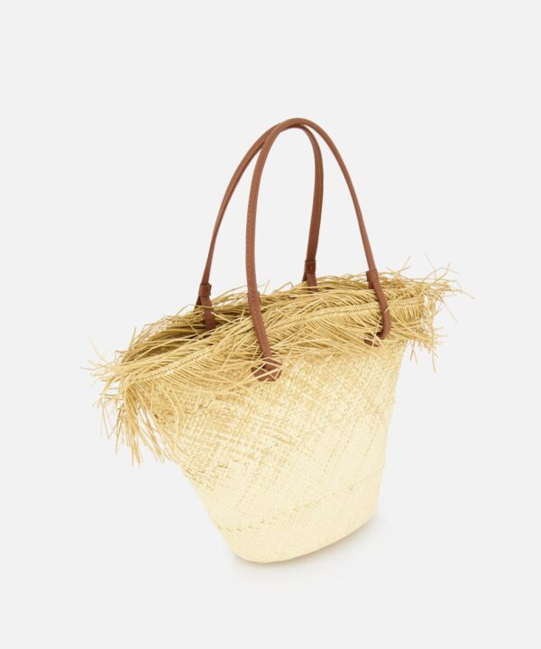 Alternative view of Baby Ombre Basket with Frayed Border Bag