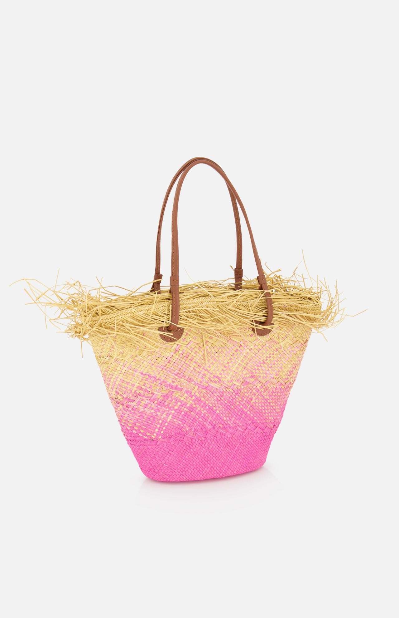 Baby Ombre Basket with Frayed Border Bag - Image 2