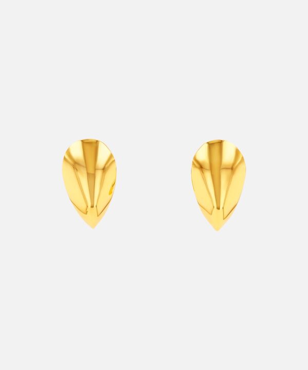 Alternative view of 18KY Golden Curved Claw Stud Earrings
