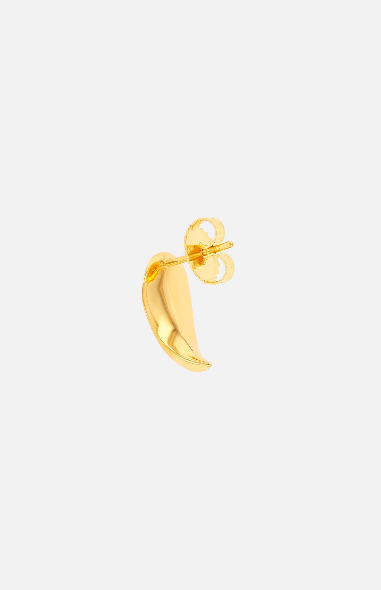 18KY Golden Curved Claw Stud Earrings - Image 3