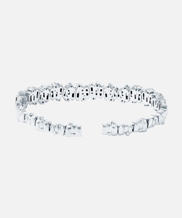 Dark Blue Sapphire Baguette Flexible Bracelet - Image 3