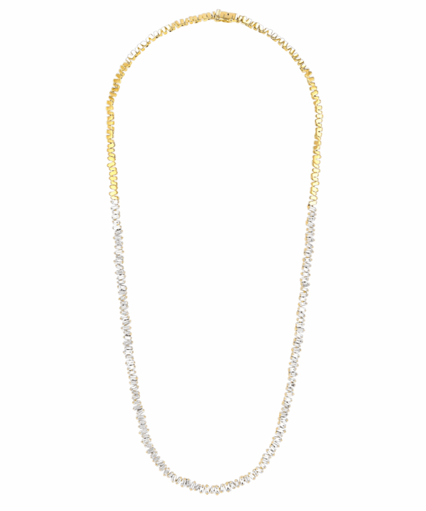 Mini Baguette Diamond Tennis Necklace